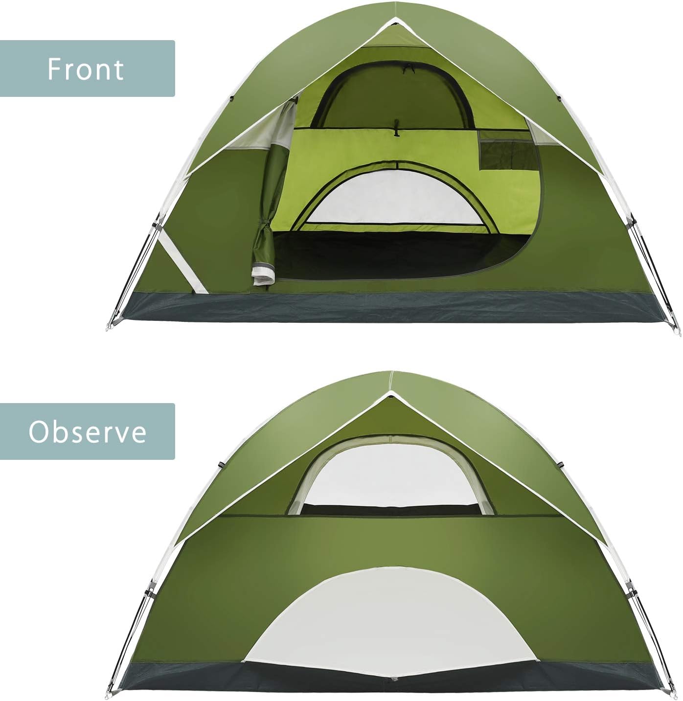 MOON LENCE 2/4 Person Tent for Camping,Waterproof Tent for Backpacking,Outdoor Dome Tent with Windproof