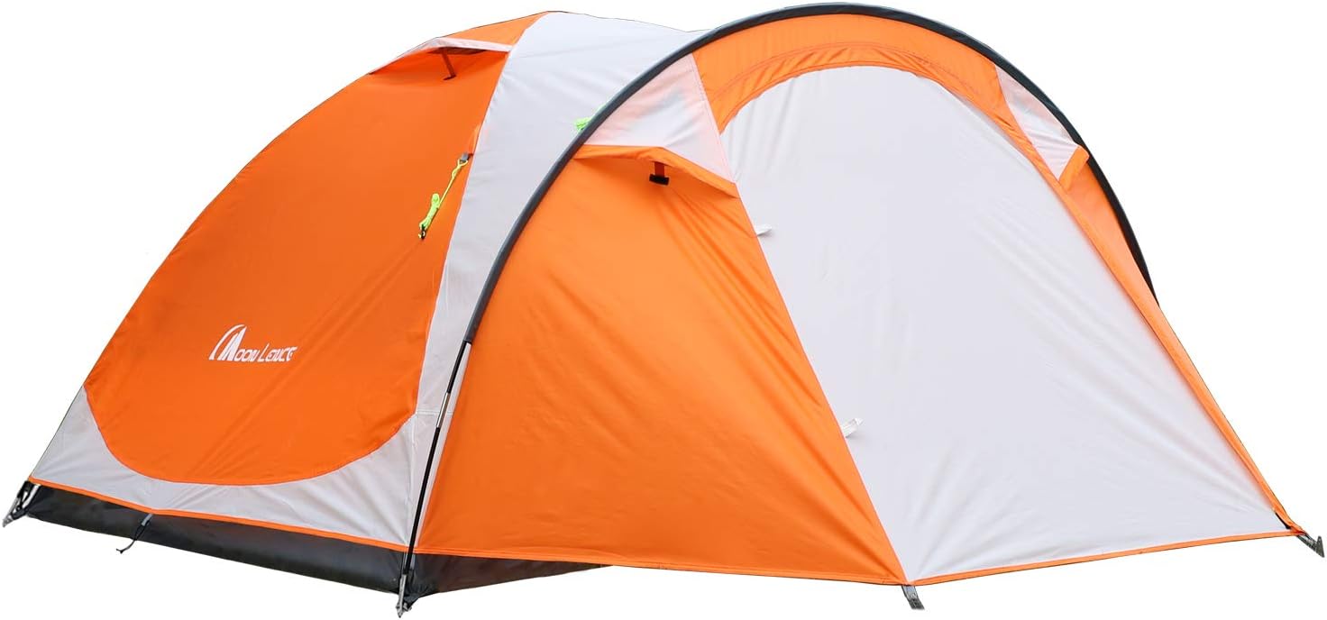 MOON LENCE Outdoor Camping Tent 3 to 4 Person Tent with Screen Room Double Doors & Double Layer Waterproof Design 2000MM