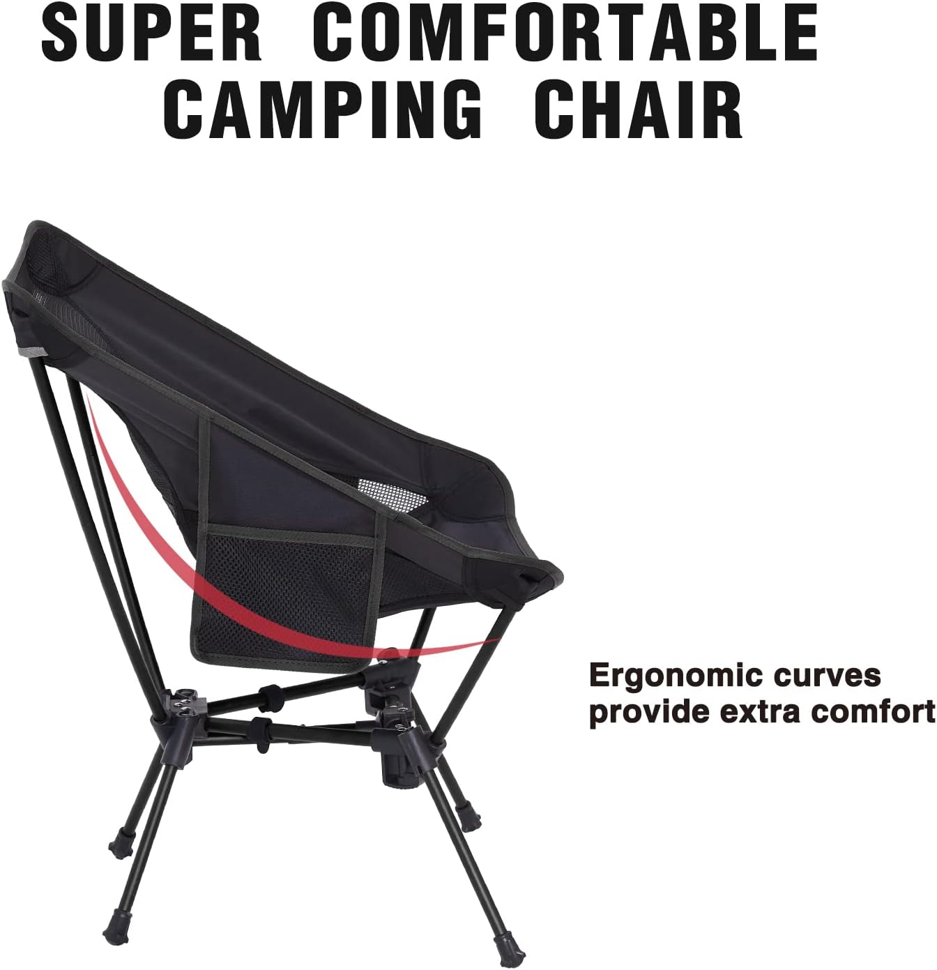 MOON LENCE Portable Camping Chair Backpacking Chair - The 4th Generation Ultralight Folding Chair - Compact, Lightweight Foldable Chairs for Hiking Mountaineering Beach