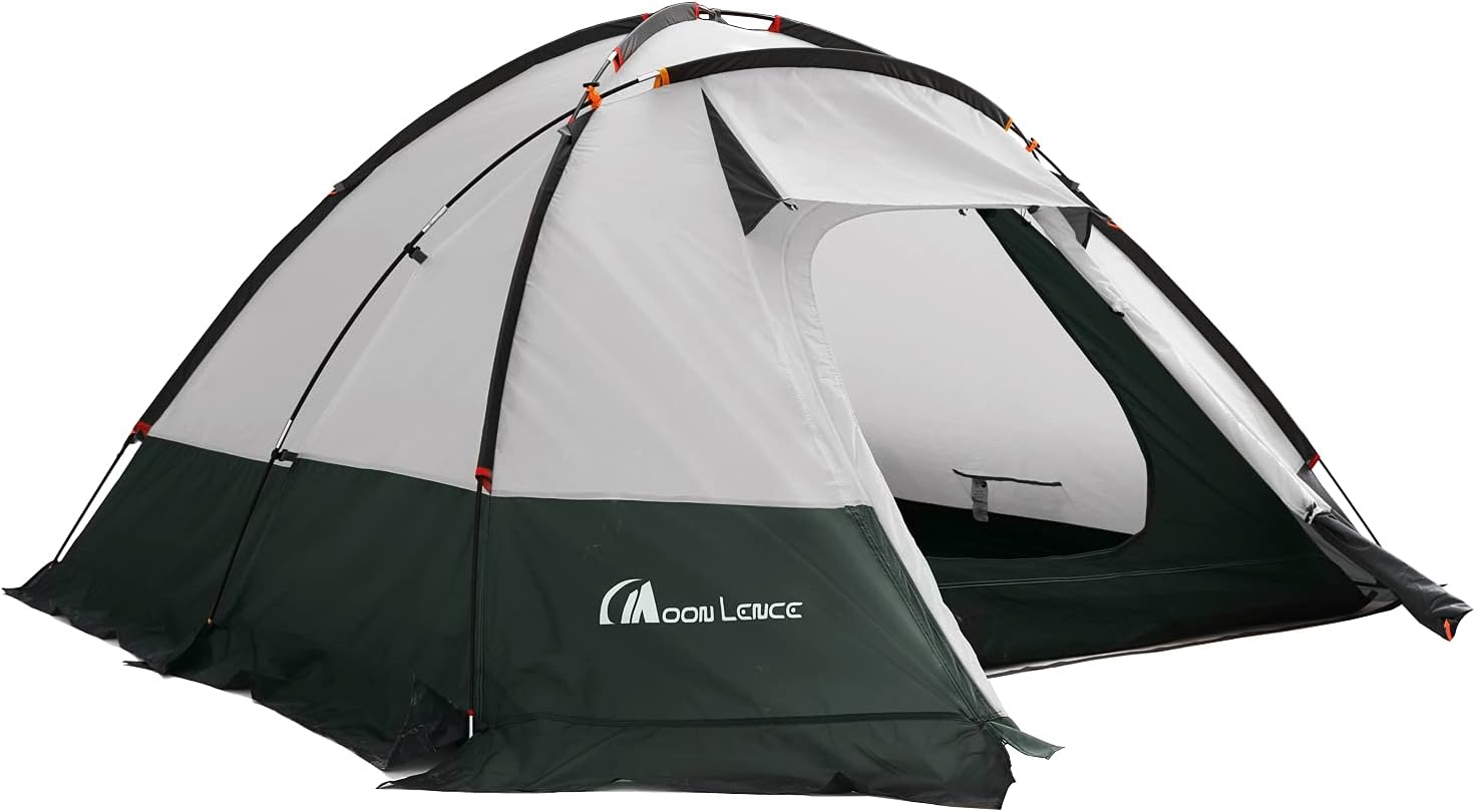 Moon Lence 4 Person Tent Waterproof PU2000mm Camping Tent Lightweight Family Camping Tent Double Layer Easy Set Up, Tent for Camping Hiking Picnic Travelling