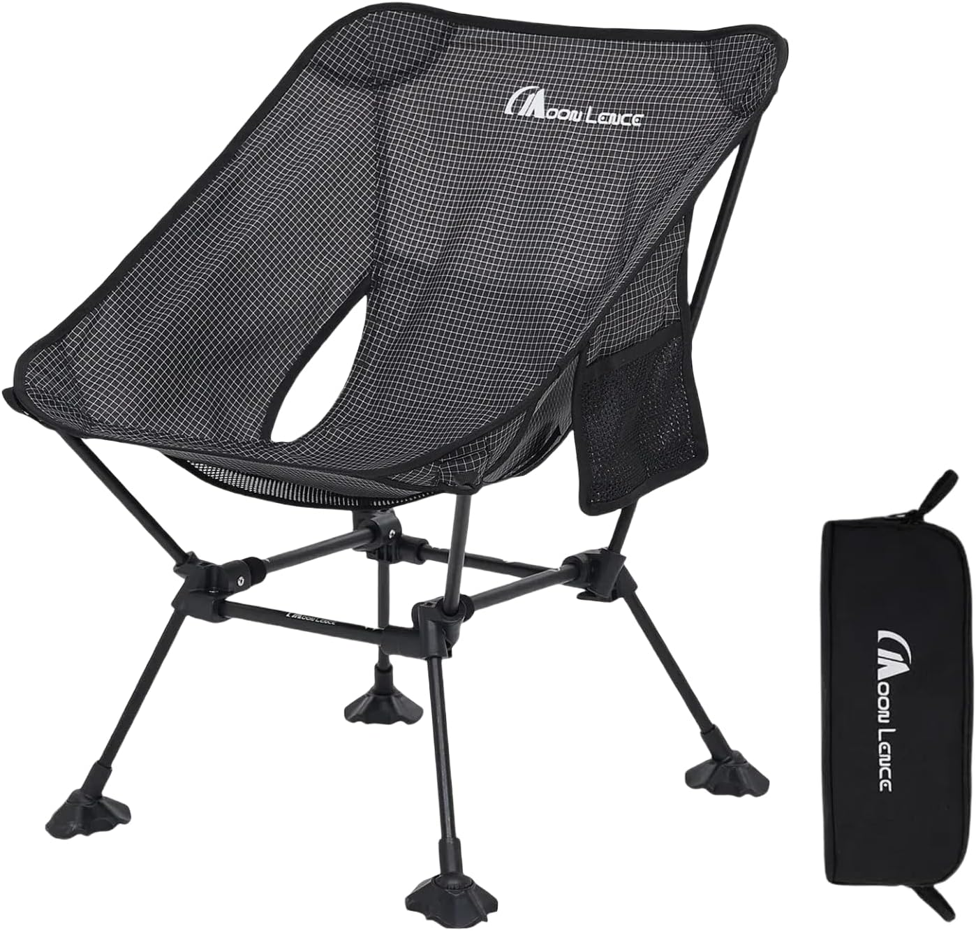 MOON LENCE Lighweight Foldable Camping Chair, Travel Backpack Chair, Portable & Ultralight, 400 lbs Folding Metal Chairs Heavy Duty for Outdoor Adventure, Hiking, Picnics & Beach